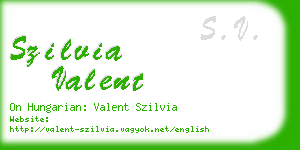szilvia valent business card